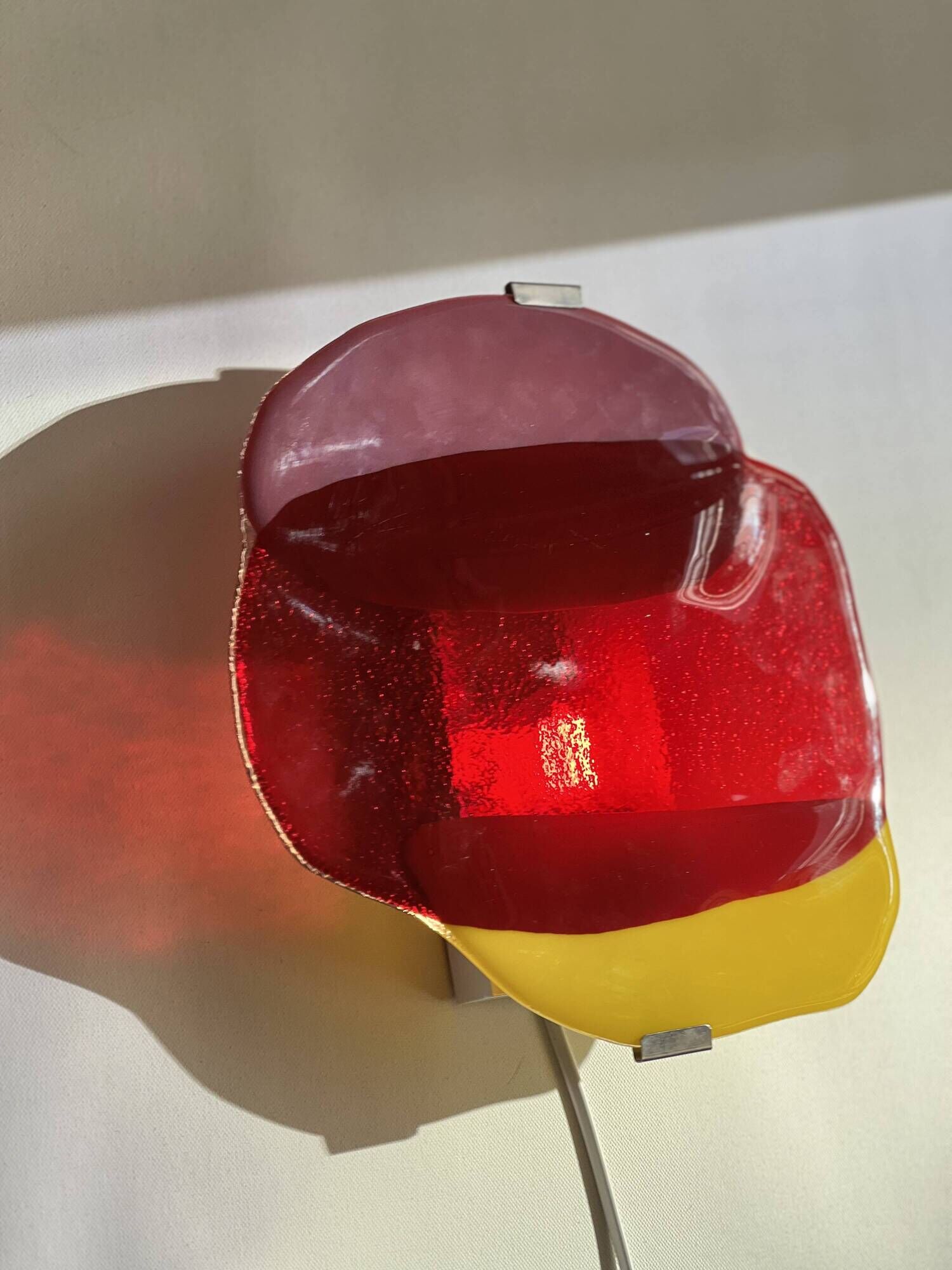 Handcrafted glass wall light