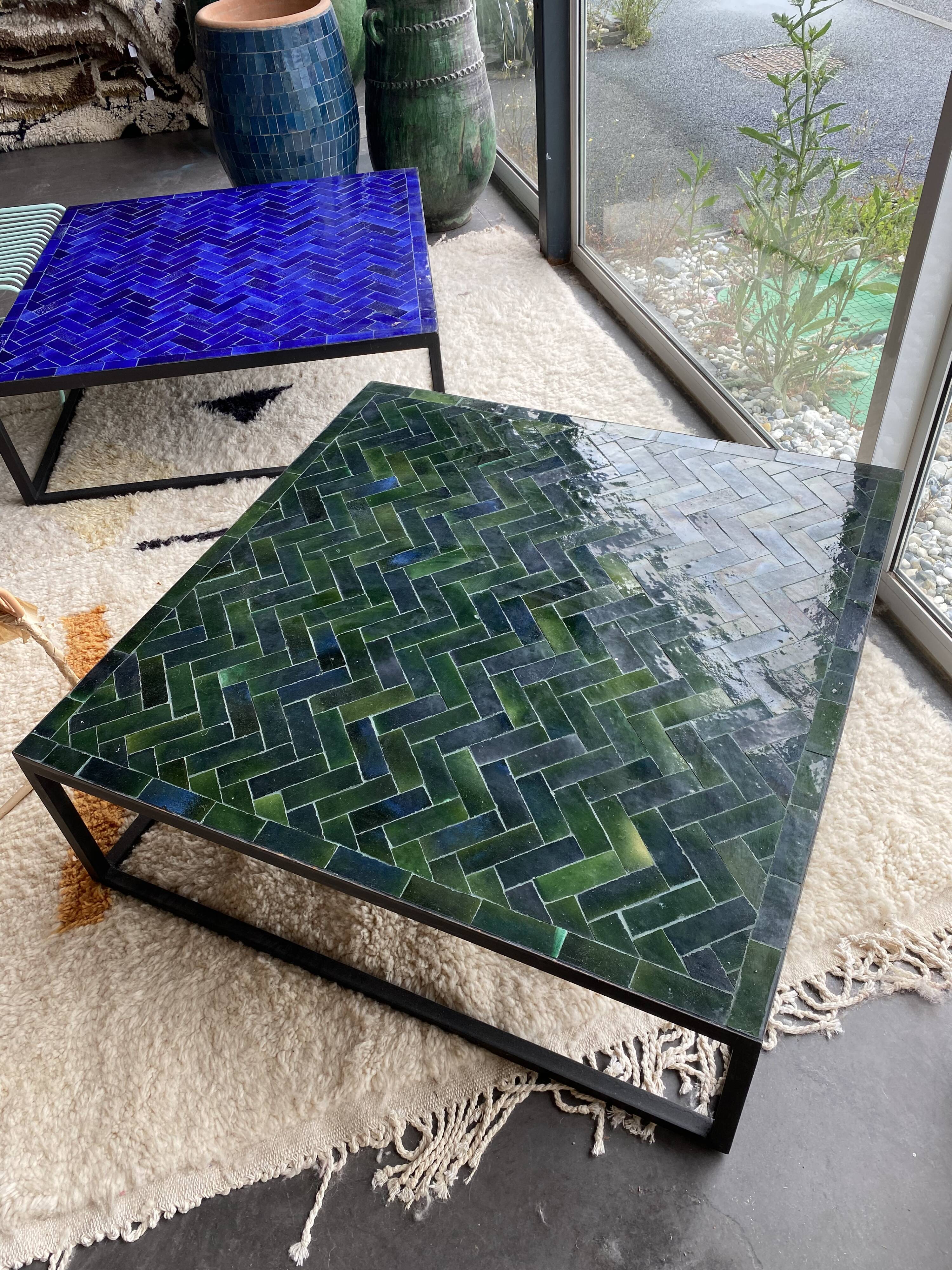 100x100x33 cm artisan zellige table