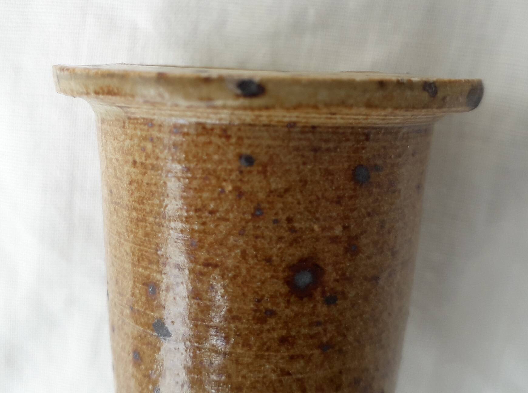 Vase soliflore grès pyrité
