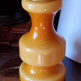 Designer orange glass lamp from the 70s