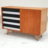 U-458 black and white sideboard by Jiri Jiroutek for Interier Praha