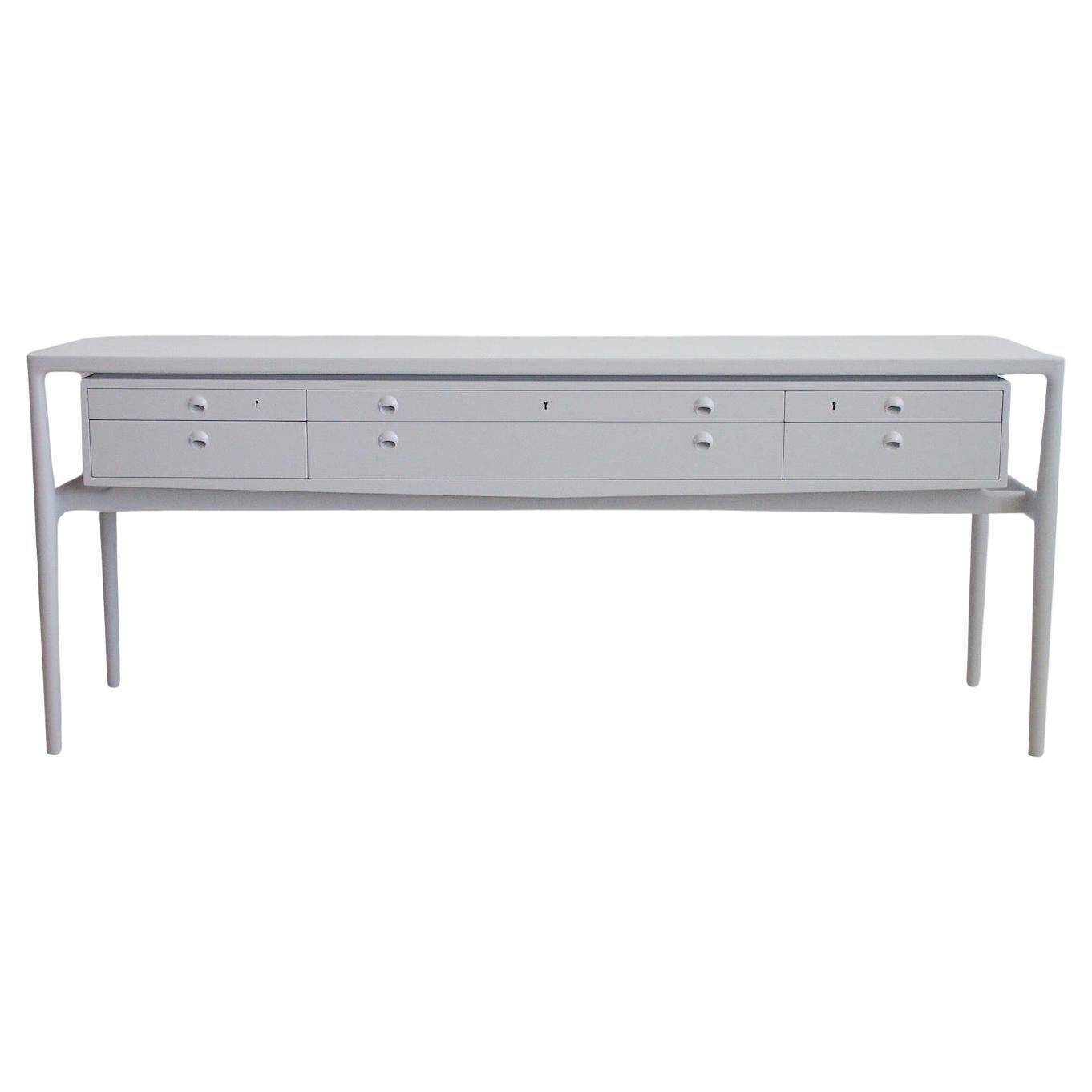 Helge Vestergaard-Jensen - Painted wooden enfilade in light grey