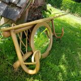 Vintage rattan coats holder