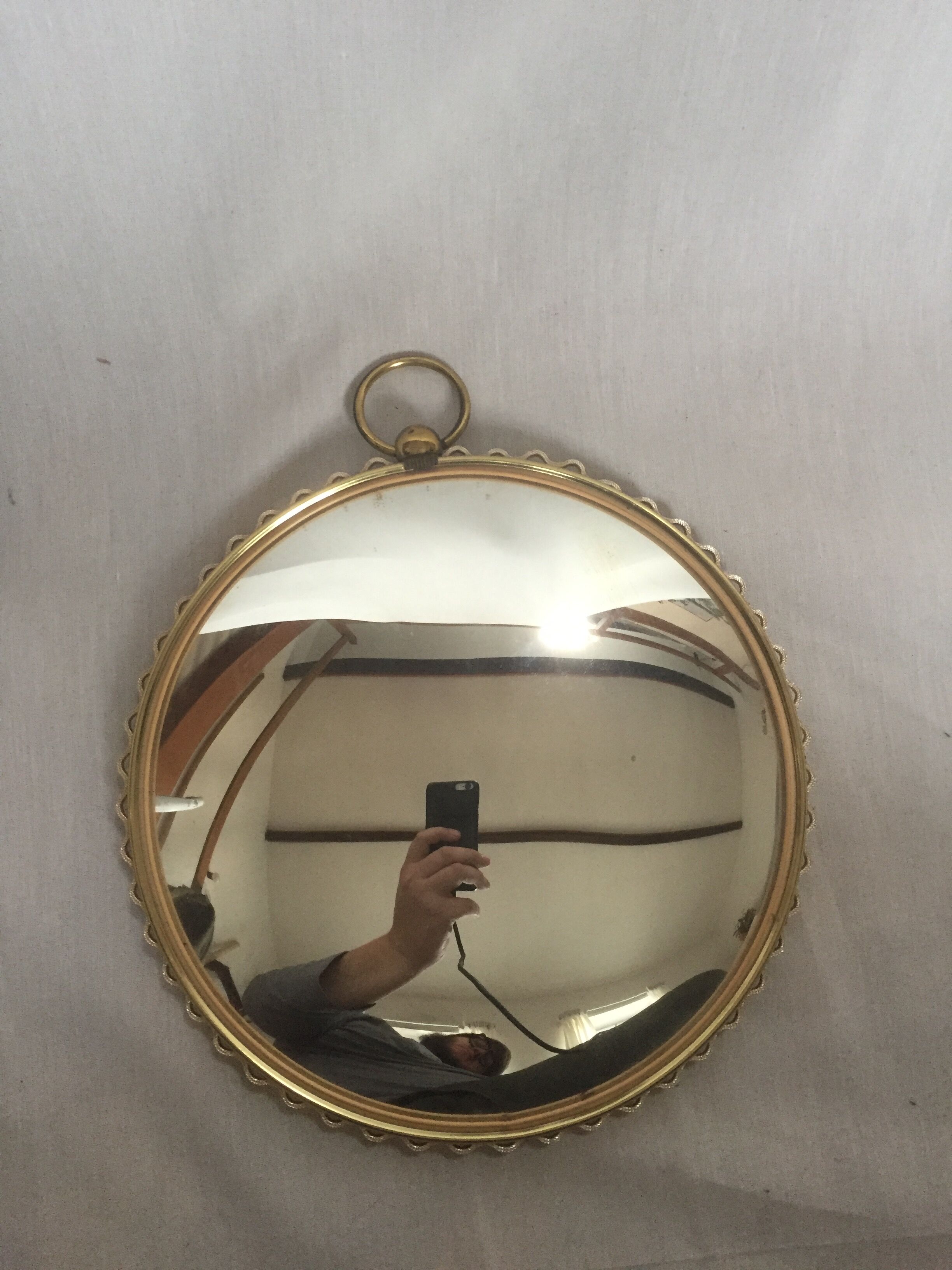 Mirror bulging witch shape pocket watch