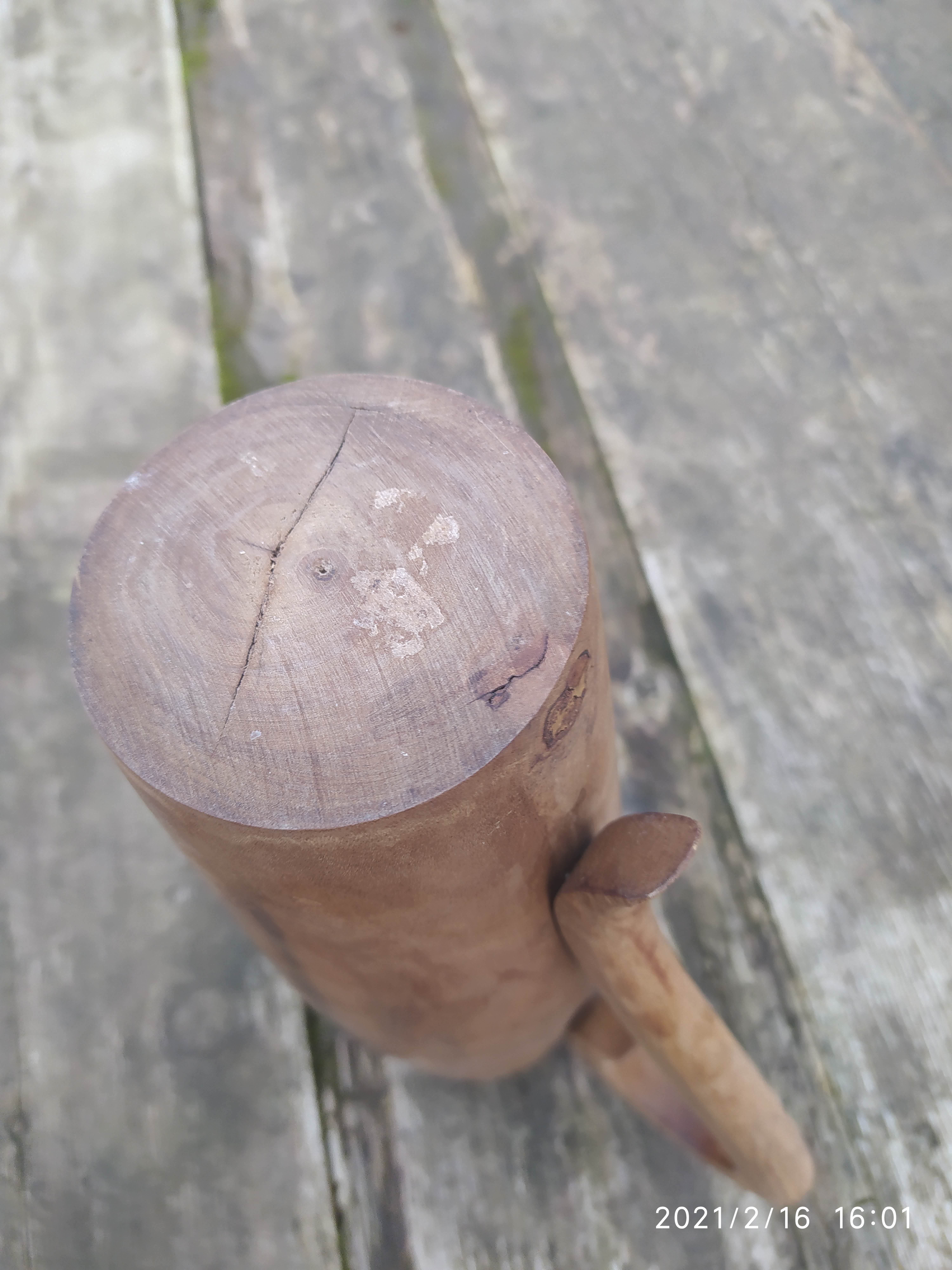 Vintage wooden vase