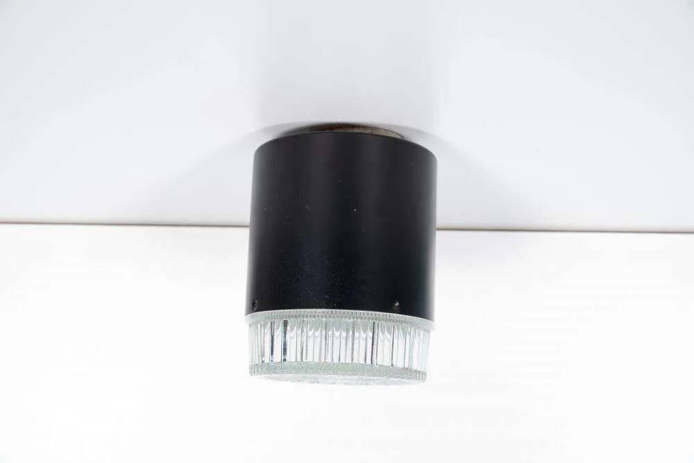 Vintage glass ceiling lamp from the 1960s.