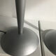 Gray lamp with oval frosted glass lampshade