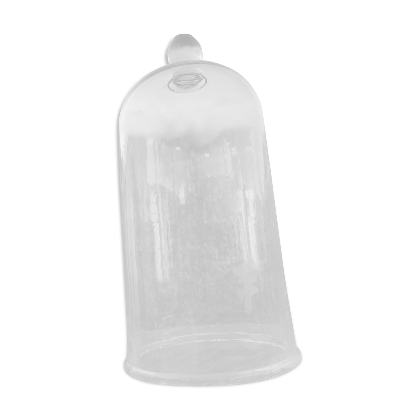 Large old bell in blown glass (48 cm)