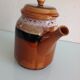 Coffee pot decor Hawai des Faienceries de Sarreguemines vintage 60s and 70s