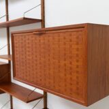 Danish Modern 5-Bay Modular Teak Wall Unit by Poul Cadovius for Cado, 1950s