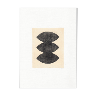 Painting on frameless paper M491 signed Eawy