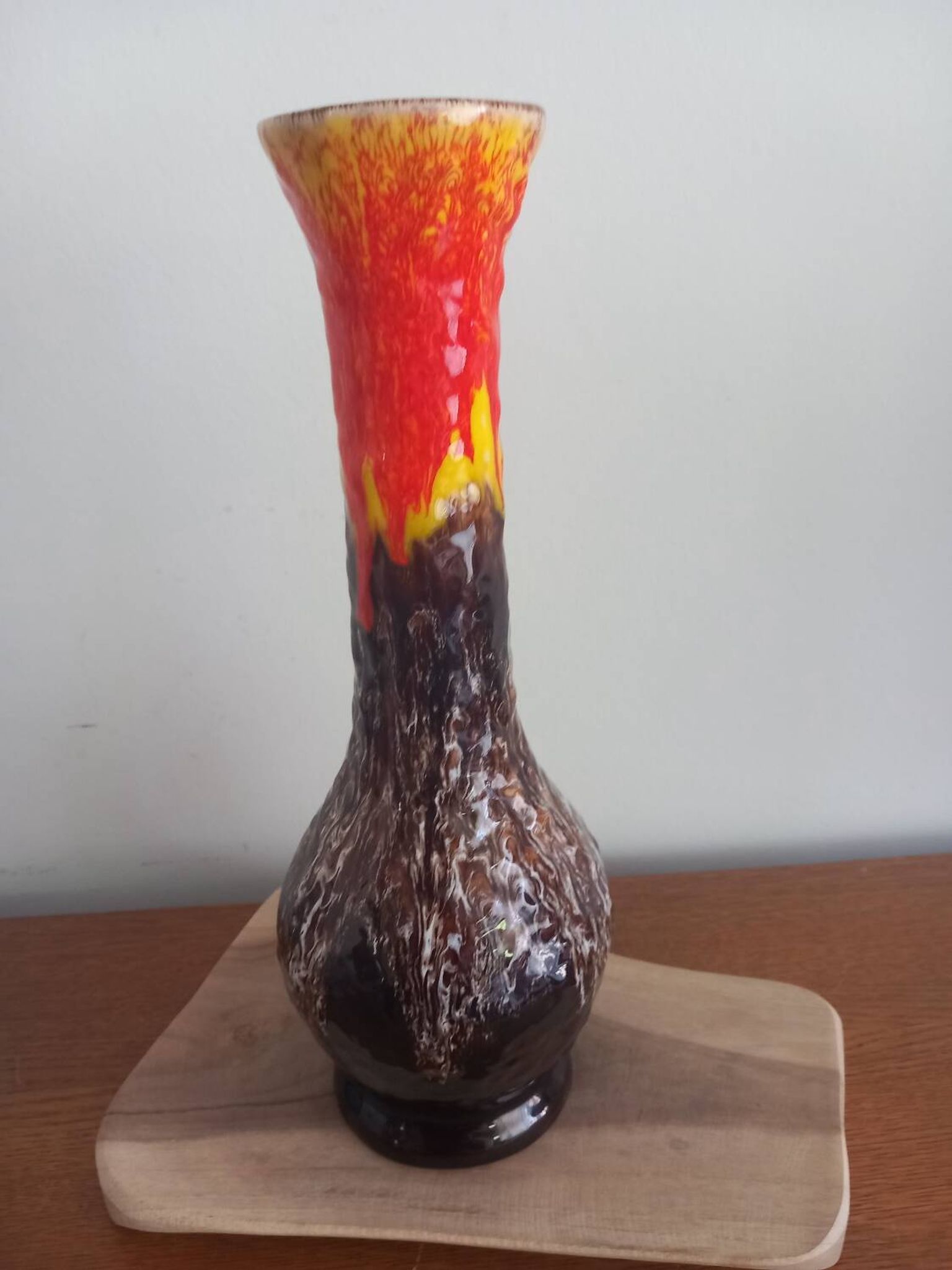 Grand Vase Vallauris "Lave Émaillée" – Design Iconique (Années 60/70)