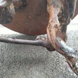 Side table old wood tree trunk vines
