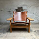 Fauteuil de chasse Kurt Østervig design danois chêne cuir