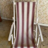 Chaise longue rayée