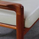 Canapé vintage 2 places Holstebro en teck, design danois du milieu du siècle