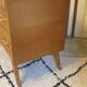 Wood and rattan chest of drawers