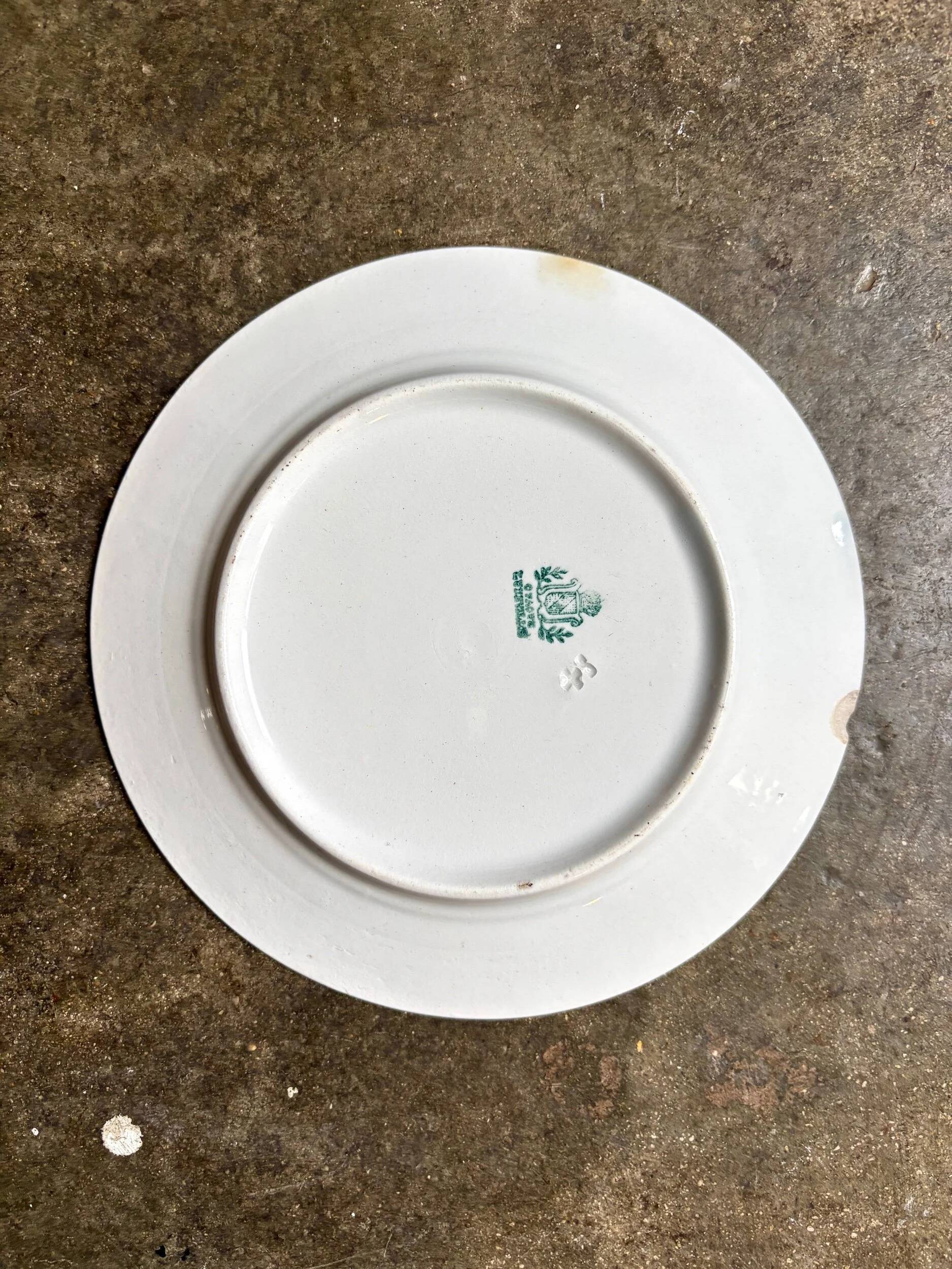Polychrome Lunéville dessert plate, 1894