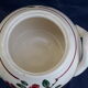 Sugar bowl in earthenware of Sarreguemines flower pattern