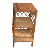 Rattan shelf with crossbars