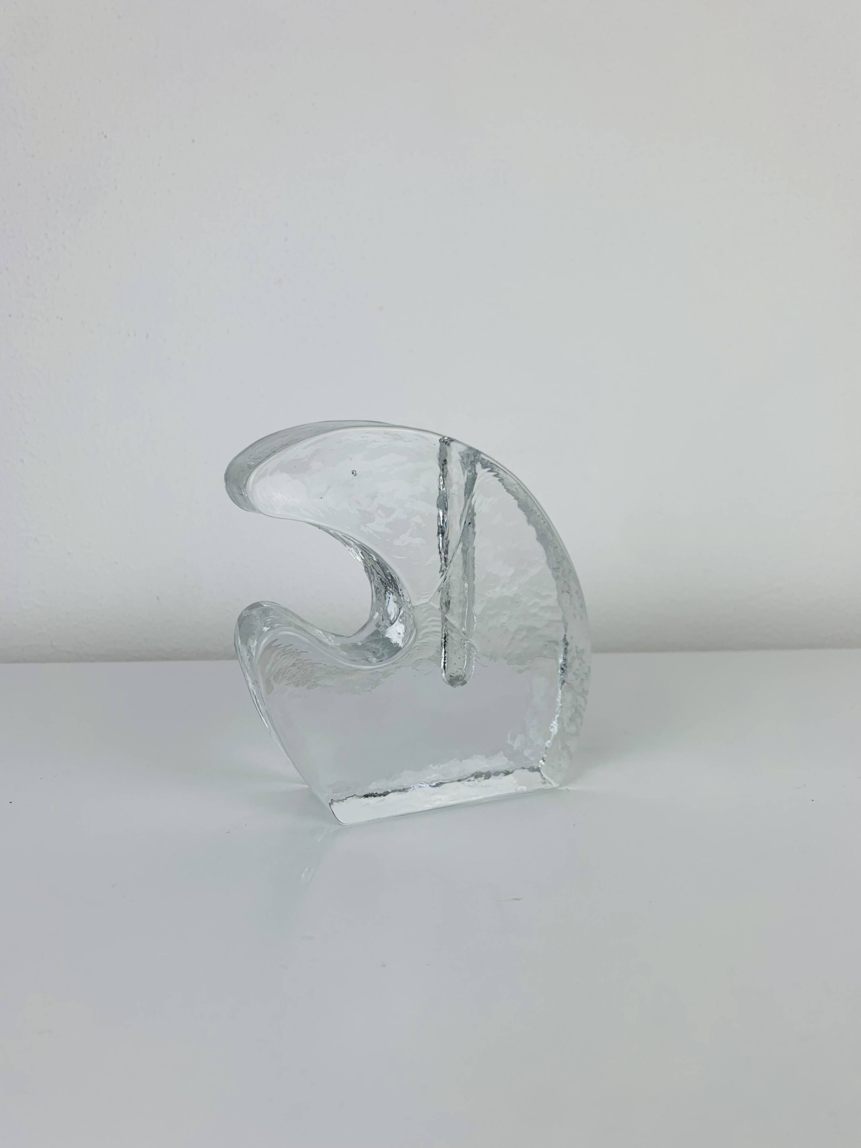 Vase soliflore en verre vintage