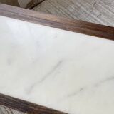 Oak console with white marble top 1970
