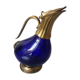 Glass and brass decanter