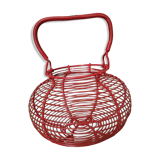 Panier salade œufs rouge ancien