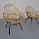 Set of Dutch Mid-Century Bamboo Chairs by Rohé Noordwolde, 1950s