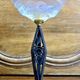 Art Deco lamp 1930 wrought iron opalescent glass fish Ezan