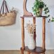 Sellette ancienne en bois - porte-plantes tripode