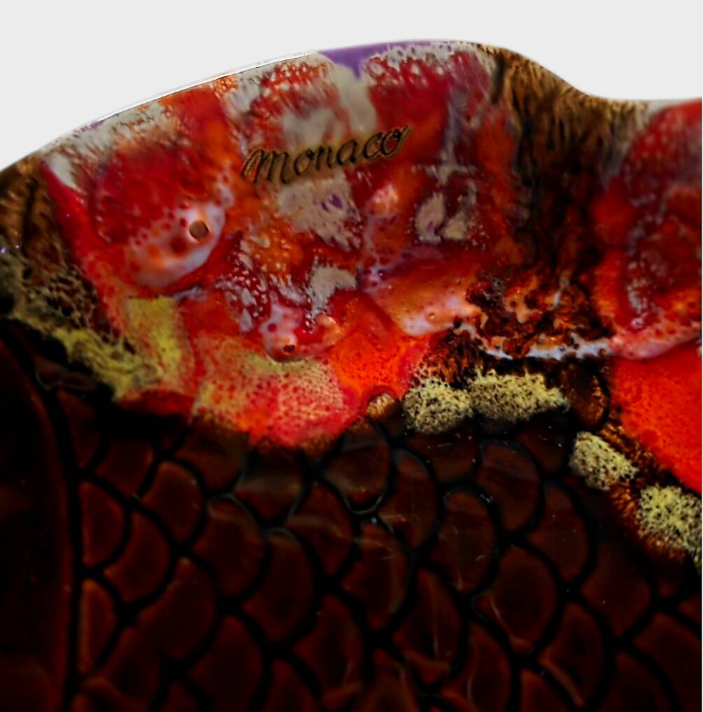 "Fish" plate in Vallauris ceramic - Monaco decor - Circa 1960