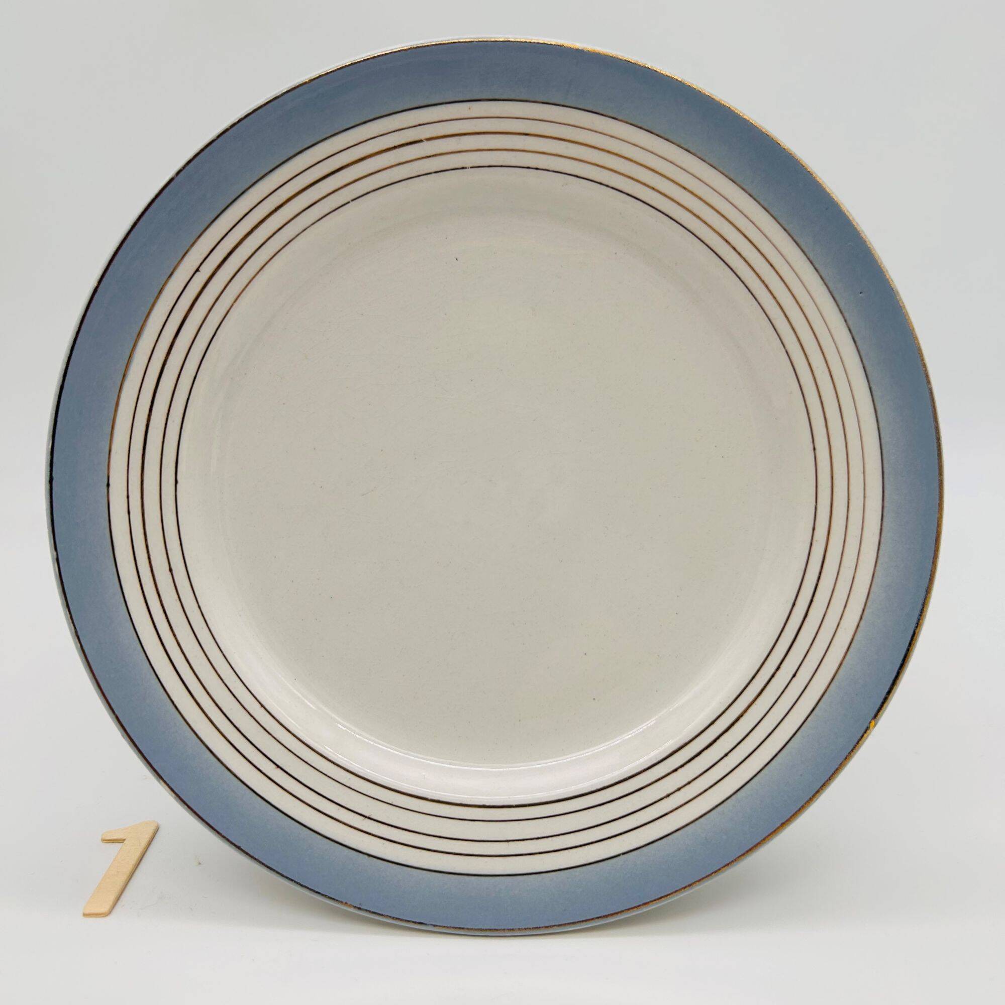 6 assiettes à dessert Lunéville KG, modèle Alma