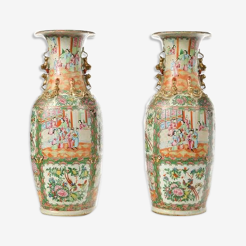 Pair of Canton vases