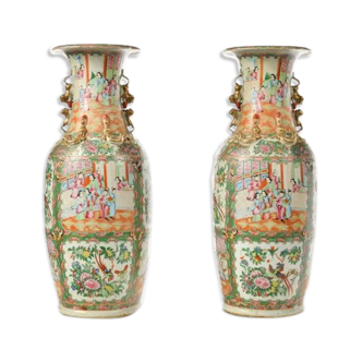Pair of Canton vases