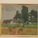 Mid Century Swedish Oil on Canvas – “Village” by Richard Björklund