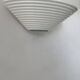 Vintage white lacquered metal and glass wall light, Denmark 1970s