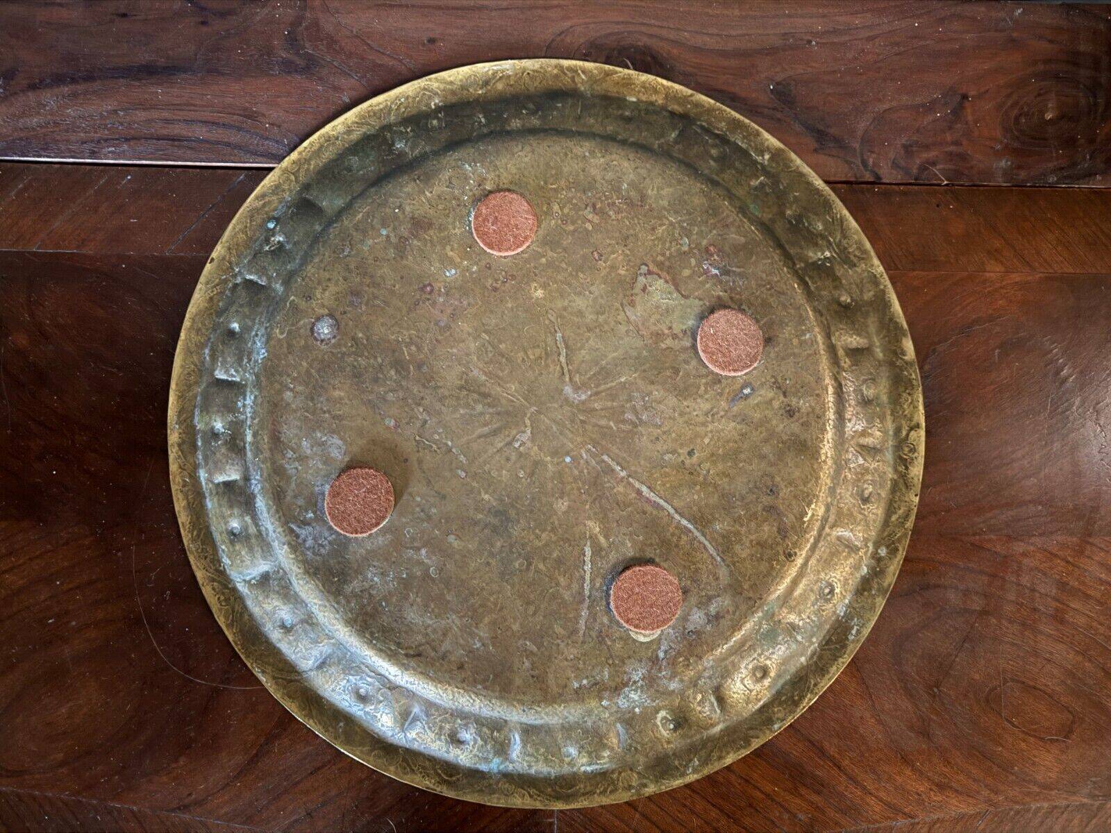 Oriental tea tray in copper or brass 20th century