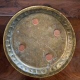 Plateau à thé oriental en cuivre ou laiton XXe