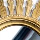 Vintage Italian golden sun mirror, mid-20th century.