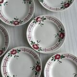 Set de 8 assiettes anciennes en faïence