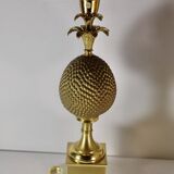 Brass Pineapple Lamp 1970 vintage France