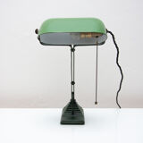 Art Deco bankers lamp, 1930s, Bohemia