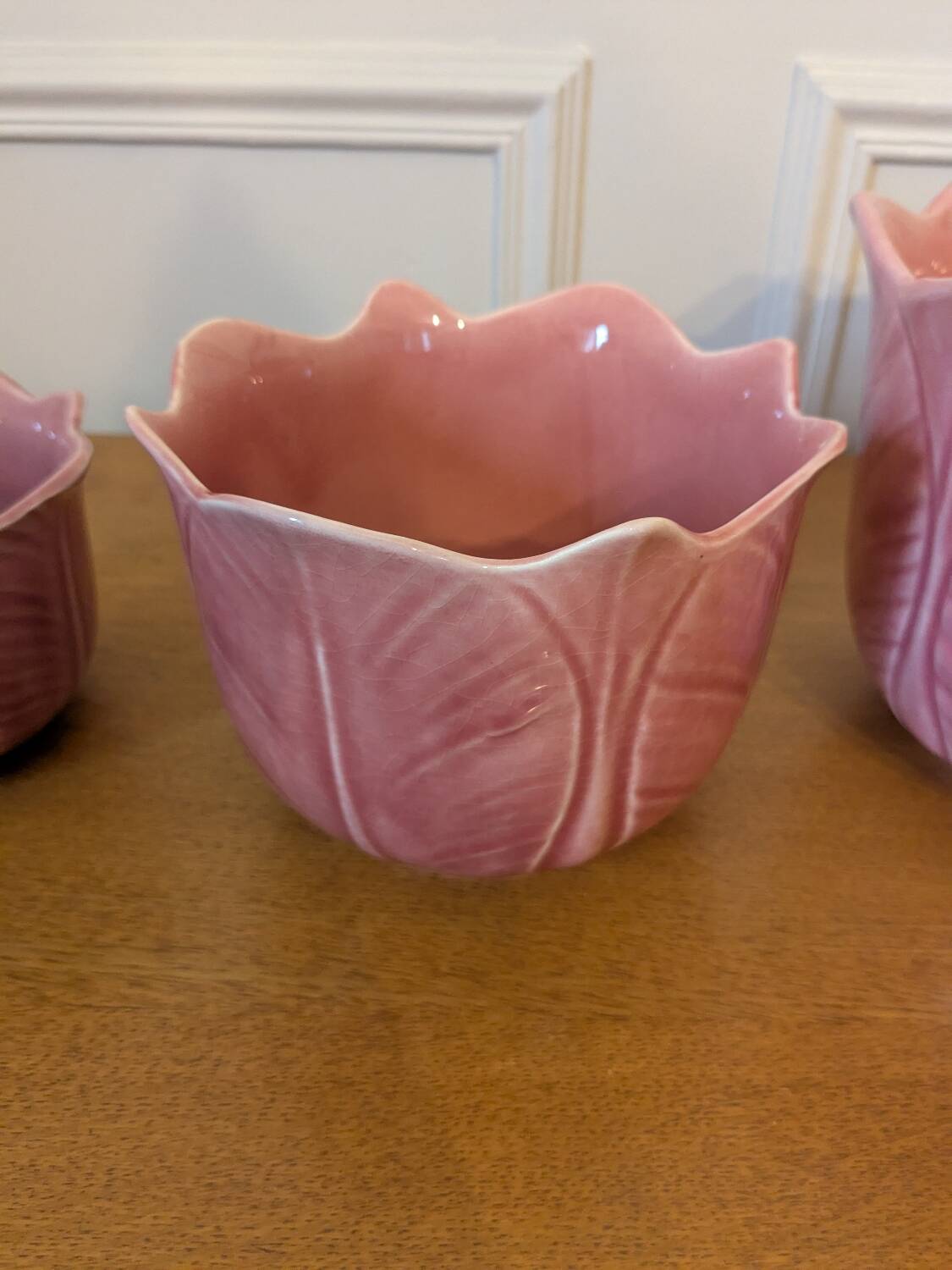 Set of three ceramic planters