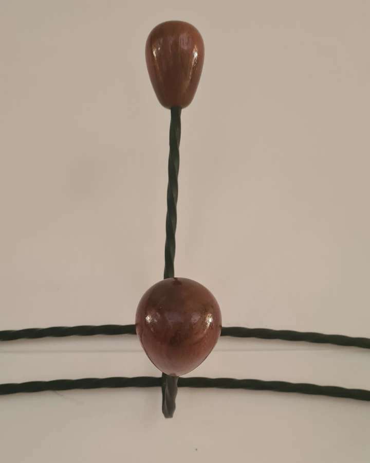 Wooden wrought iron hooks
