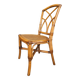 Bamboo and leather chair - 1960s - vintage - mid-century