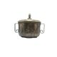 Sugar bowl, mid-century modern, silver-plated brass, Poland, 1960s.