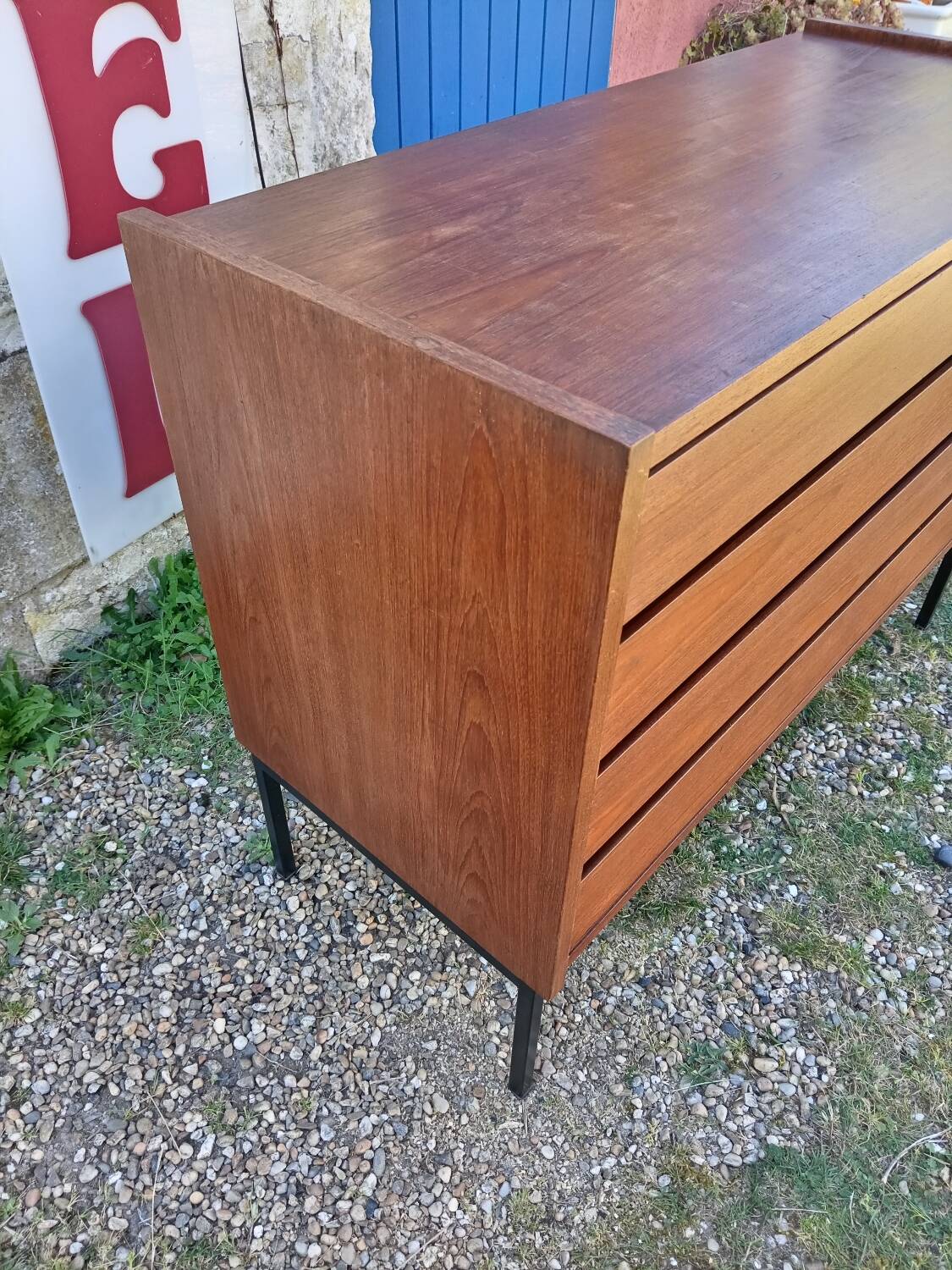 Vintage teak chest of drawers