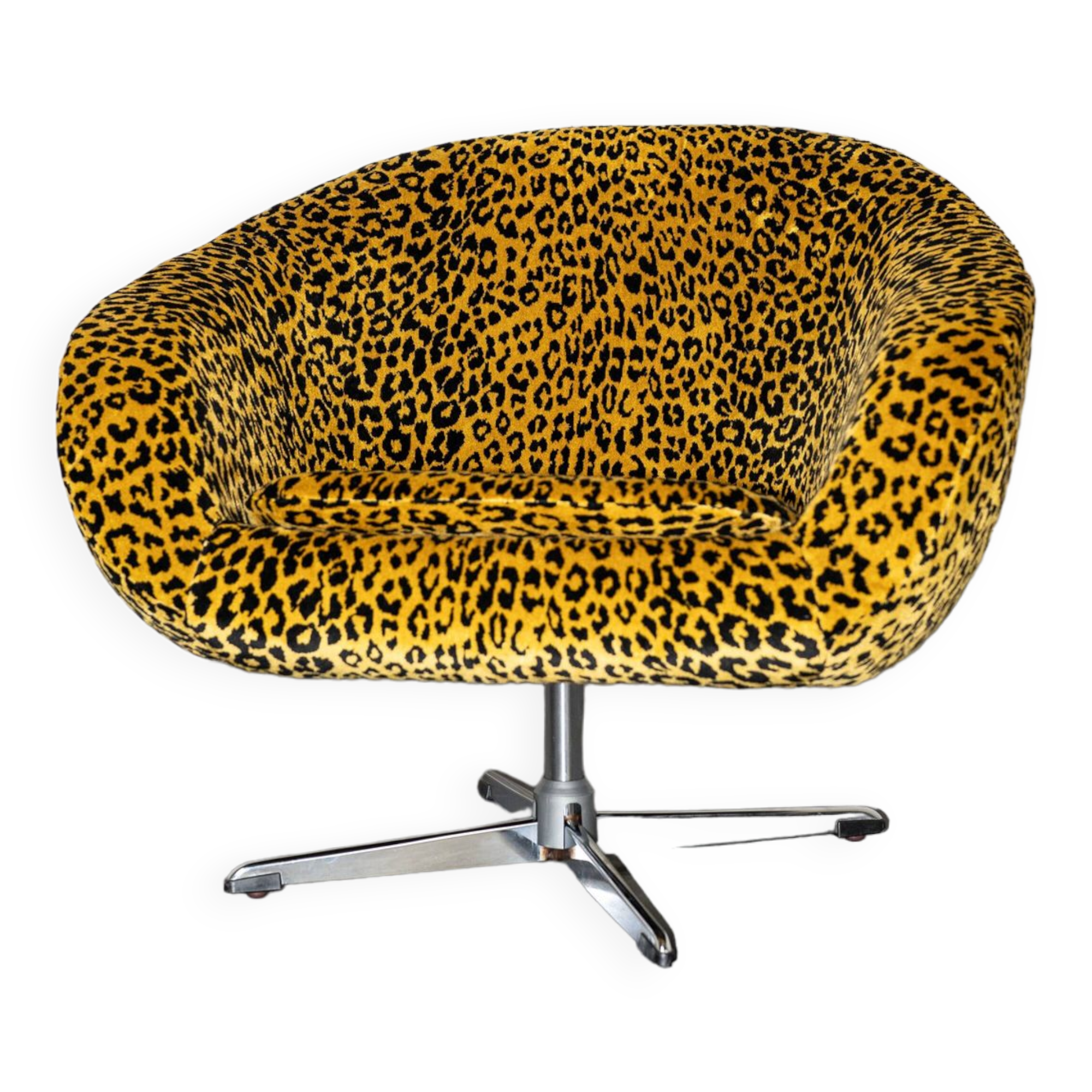 Vintage swivel shell armchair