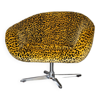 Vintage swivel shell armchair